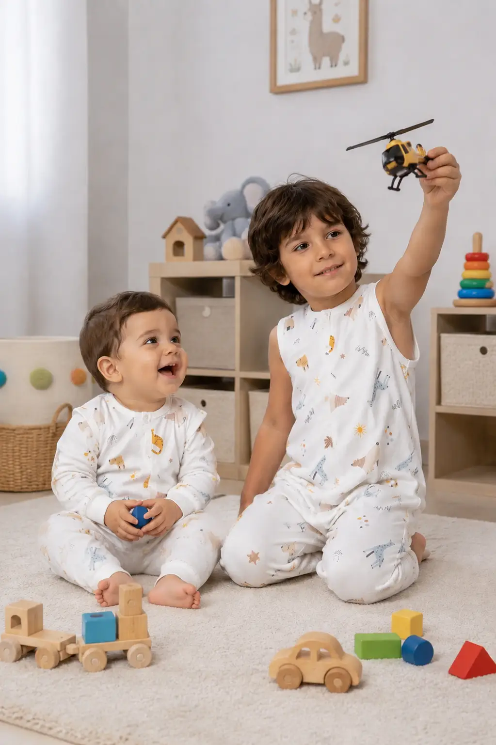 Çıkarılabilir Kollu Fermuarlı Uyku Tulumu 1-8 Yaş Pazen 4 Mevsim 2701 - Mavi